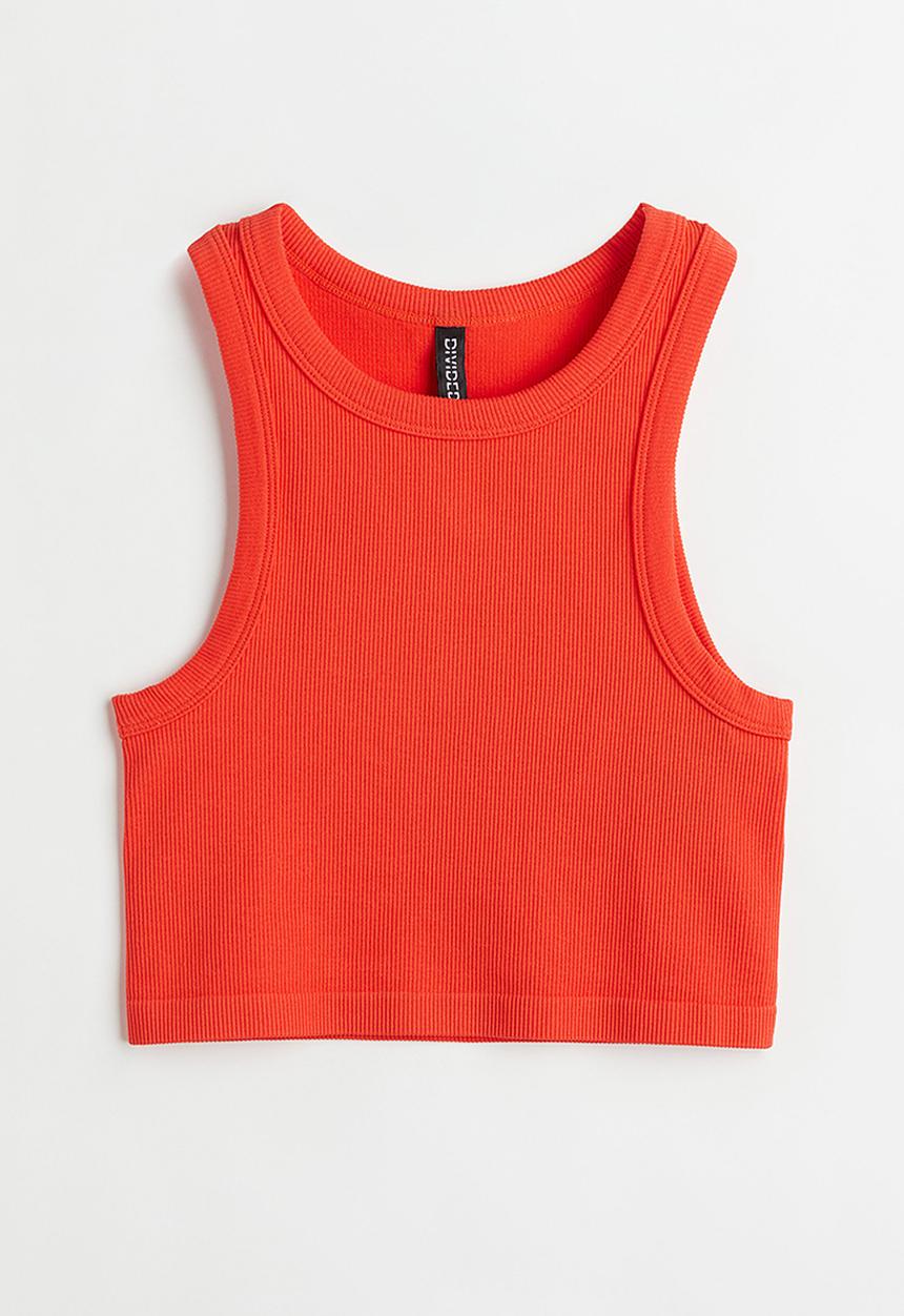H&M - Ribbed vest top - red