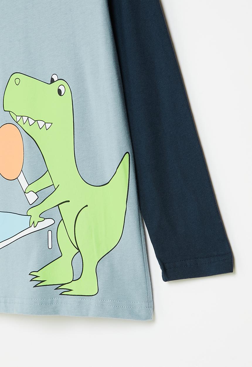 Pop Candy - Boys dino tee - blue