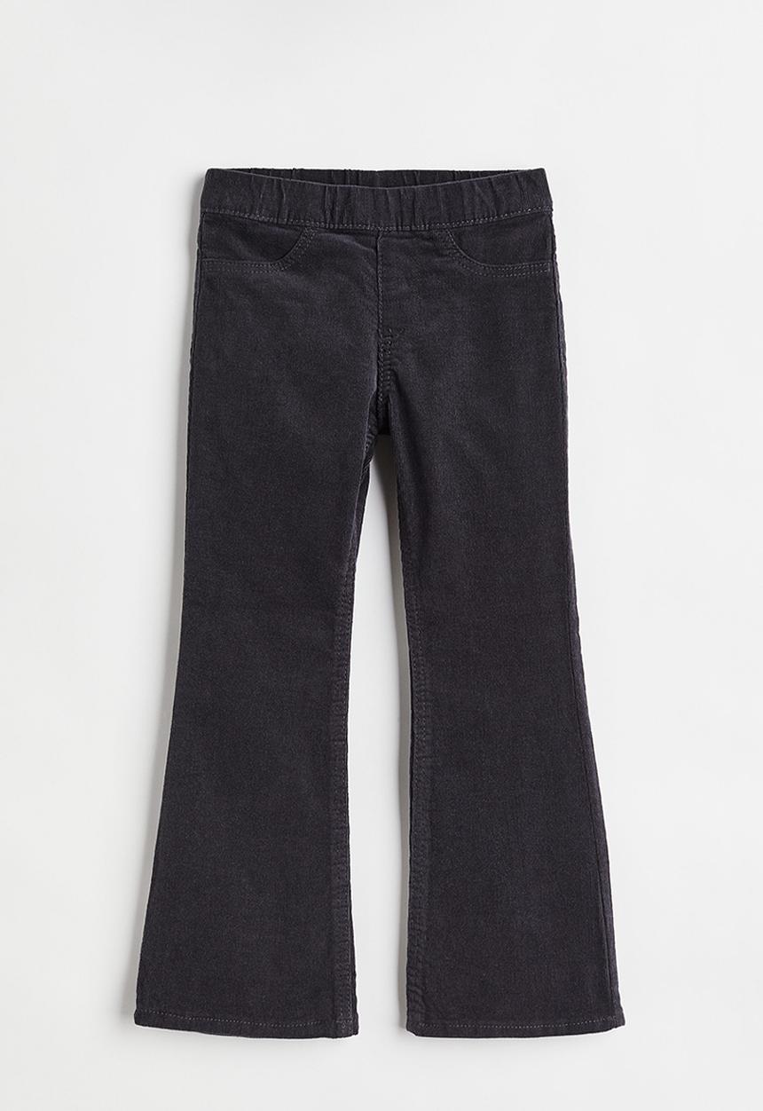 H&M - Flared corduroy trousers - black