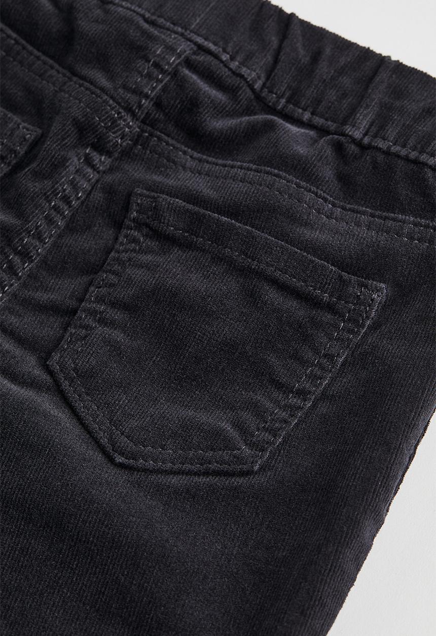H&M - Flared corduroy trousers - black