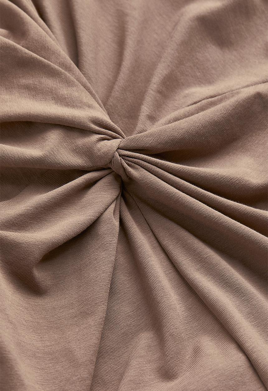 H&M - Mama draped jersey dress - mole 