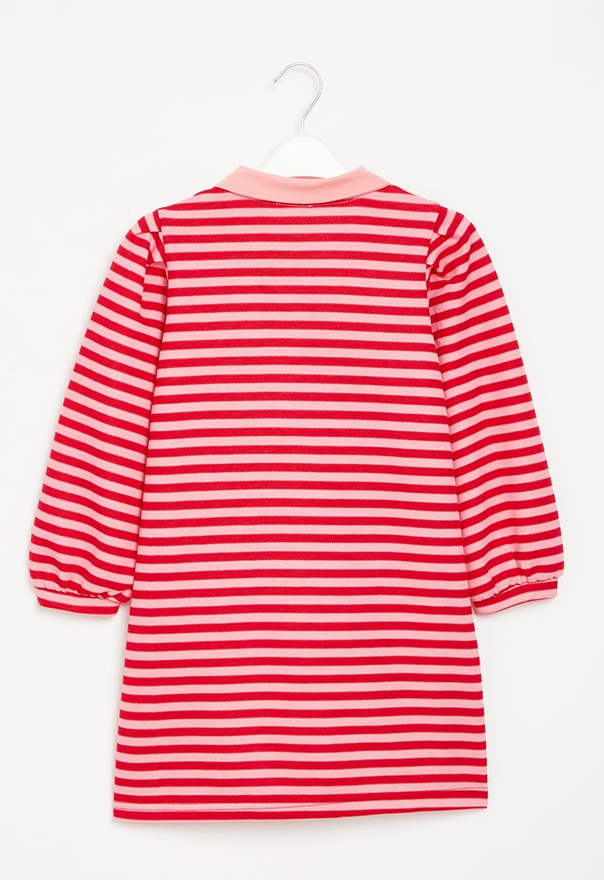Pop Candy - Stripe golfer dress - red & pink