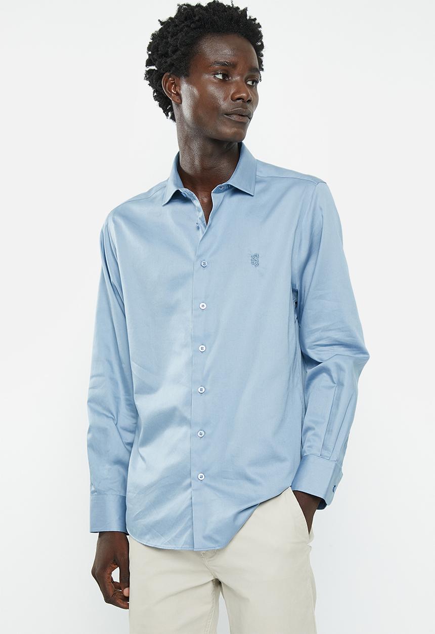 Pringle of Scotland - Long sleeve tailored shirt - blue