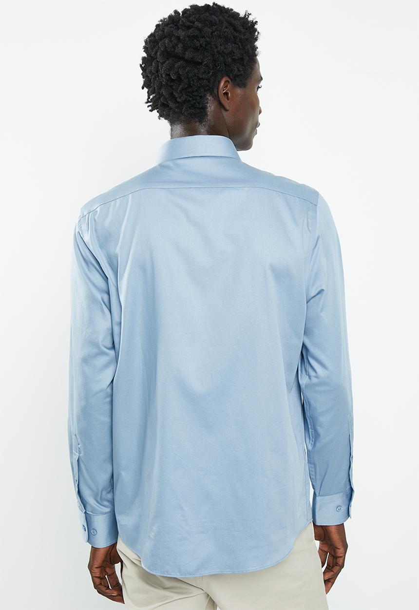 Pringle of Scotland - Long sleeve tailored shirt - blue