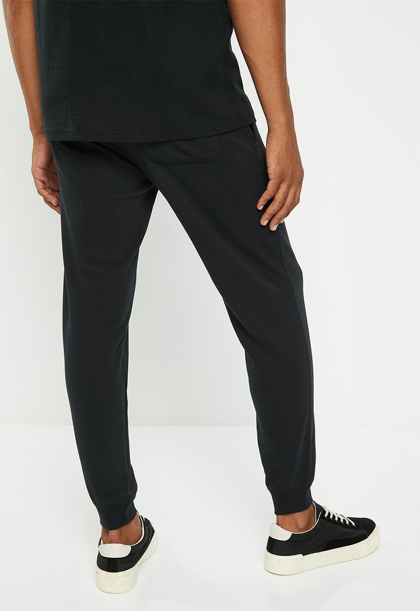 Converse - Converse embroidered star chevron french terry sweatpants- black
