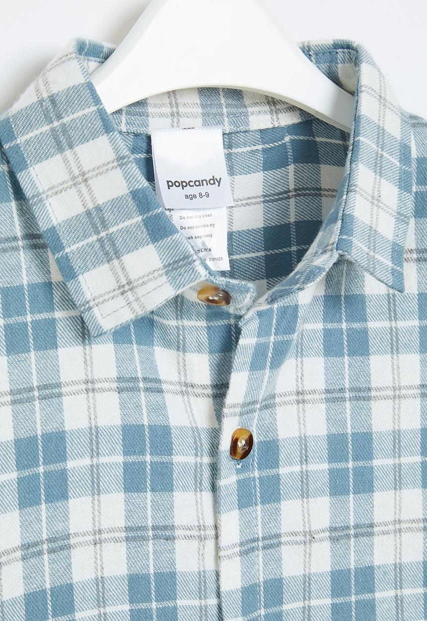 Pop Candy - Check shirt - blue