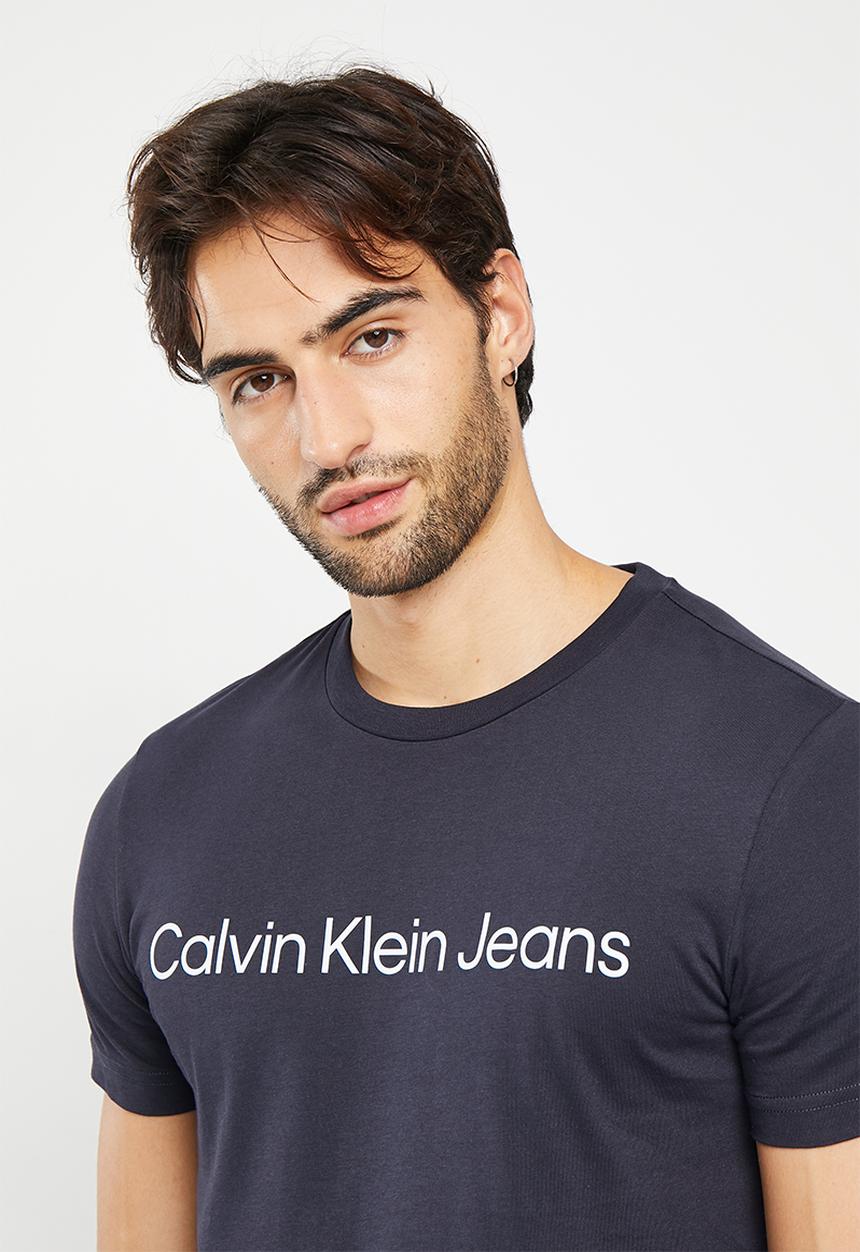 Calvin Klein - Core institutional logo slim tee - navy