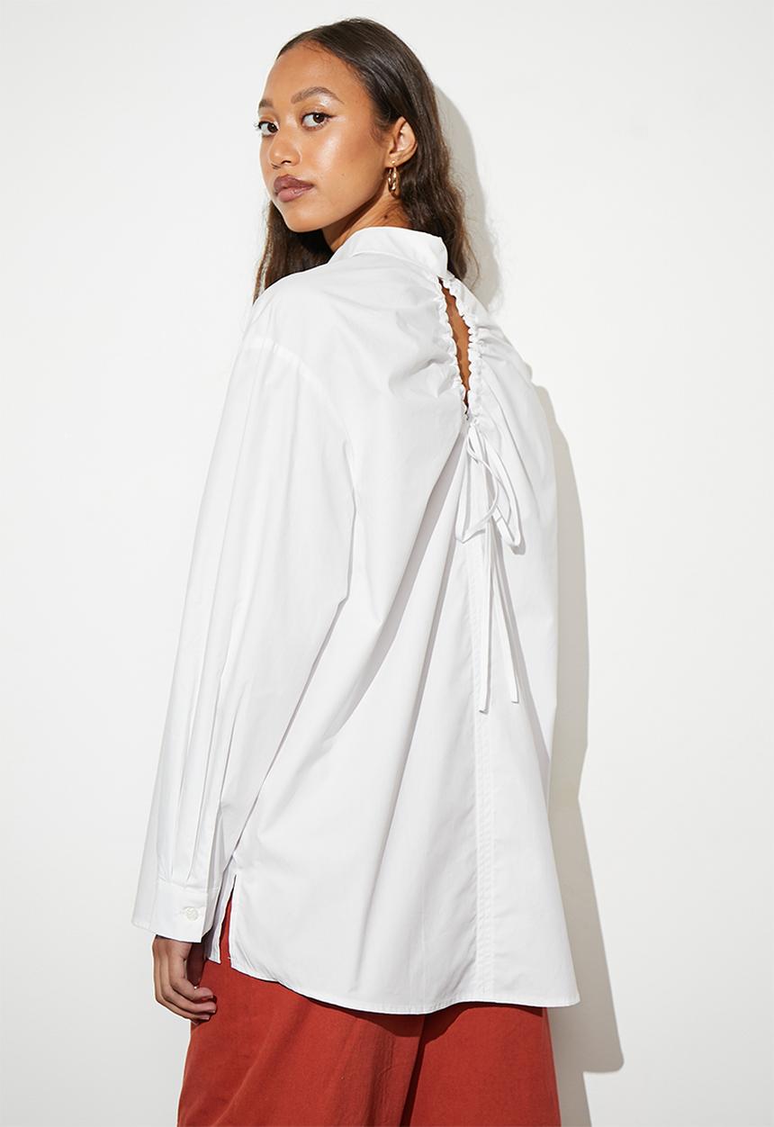 Superbalist - Cut out detail shirt - white