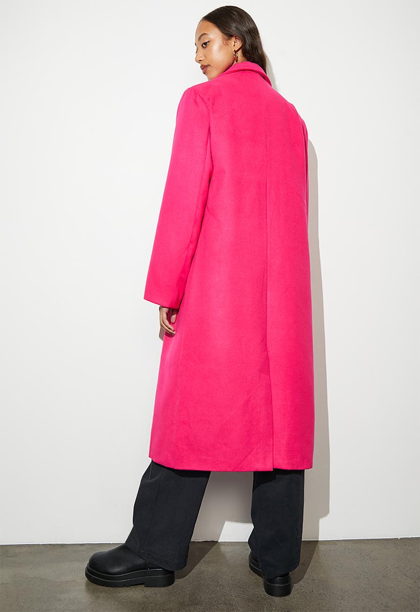 Superbalist - Single breasted blazer coat - bright pink