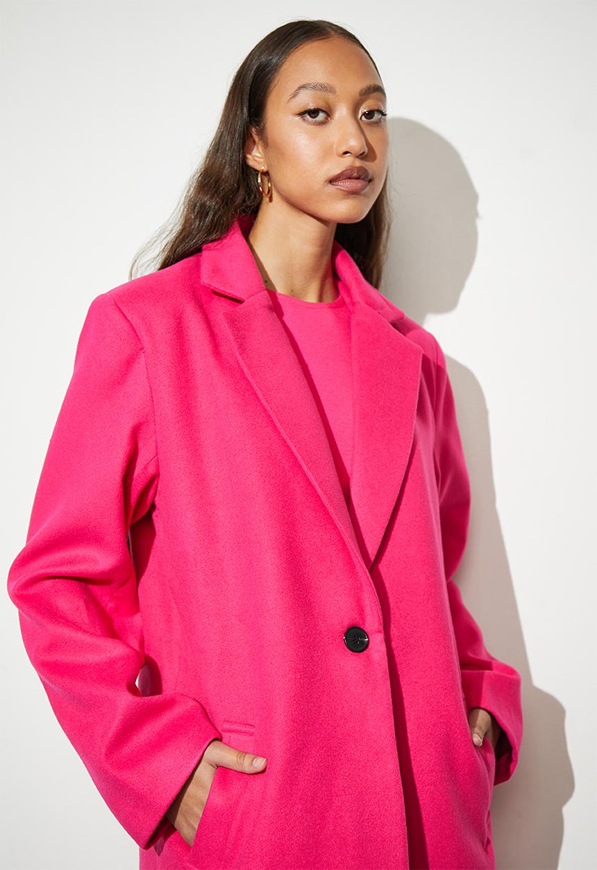 Superbalist - Single breasted blazer coat - bright pink