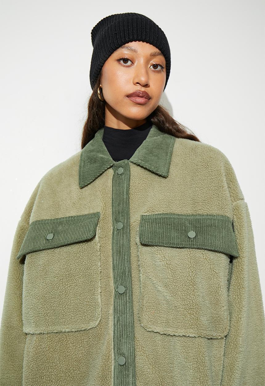 Superbalist - Teddy overshirt - light olive