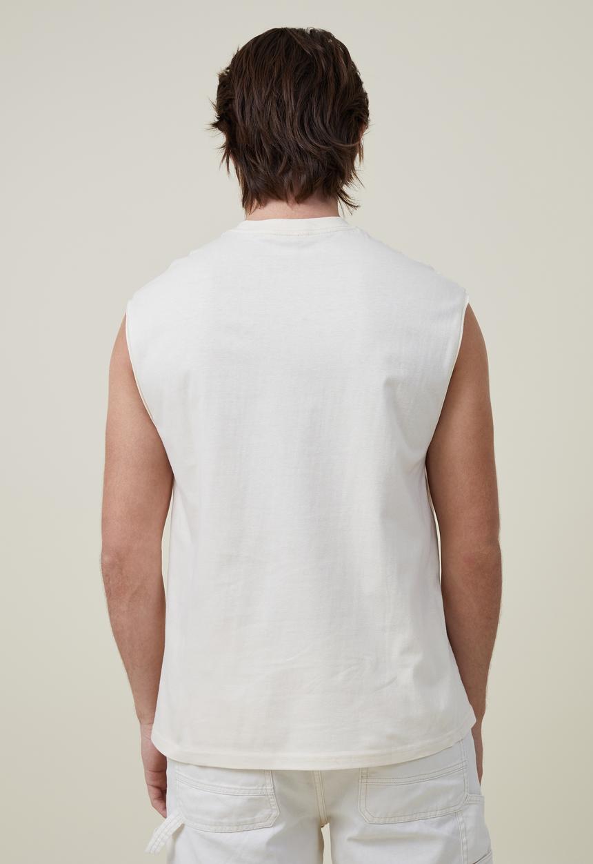 Cotton On - Oversized graphic muscle - bisque/rodeo city