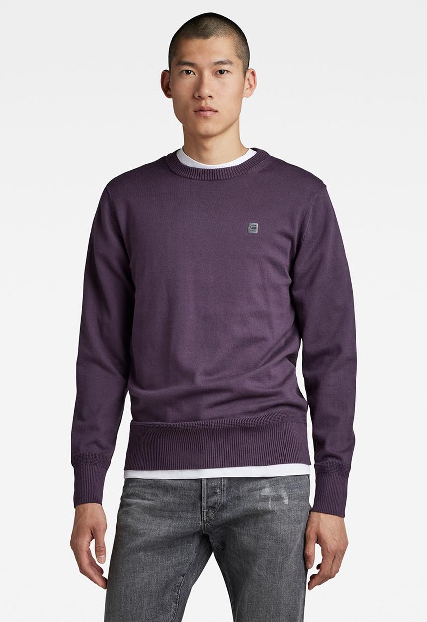G-STAR - Premium core r knit - carbonne purple