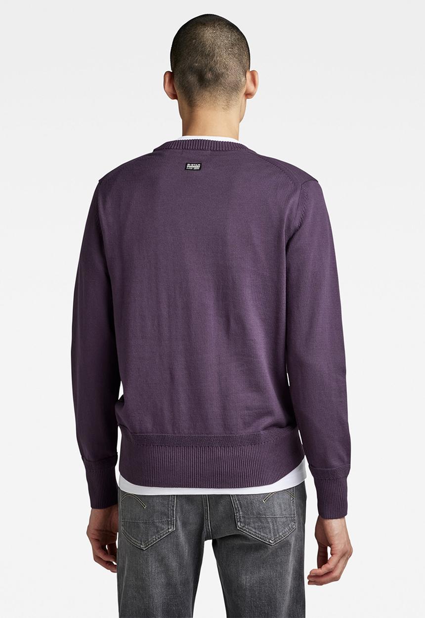G-STAR - Premium core r knit - carbonne purple