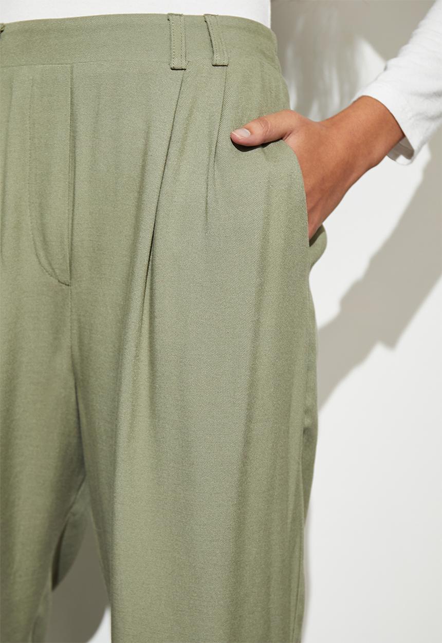 Superbalist - Twill tapered trouser - olive