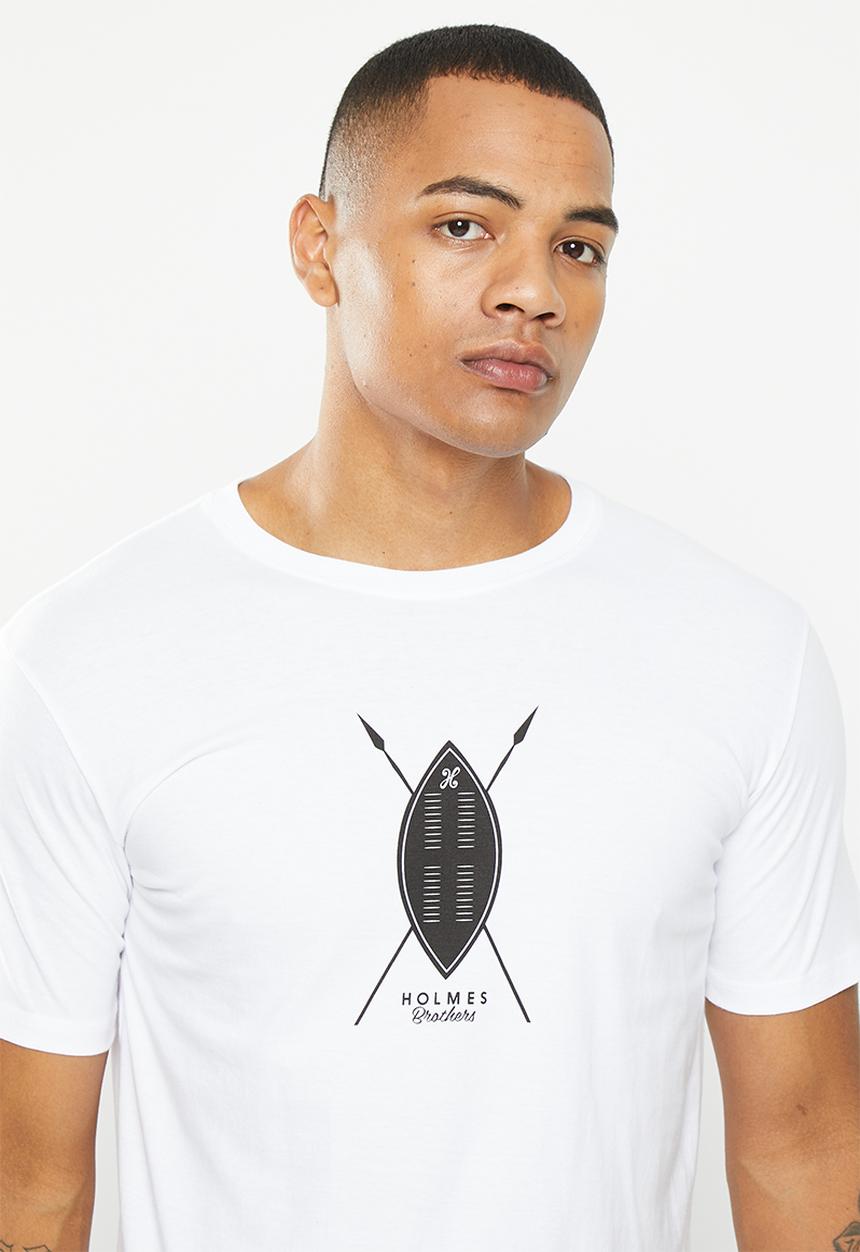 Holmes Bro's - Classic shield short sleeve tee - white