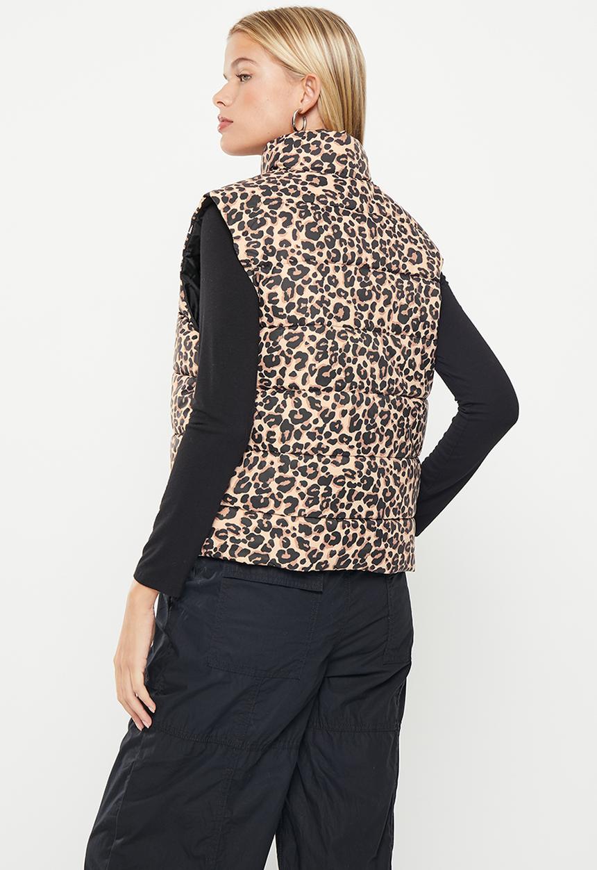 Noisy May - Marcus printed vest  - black & stone