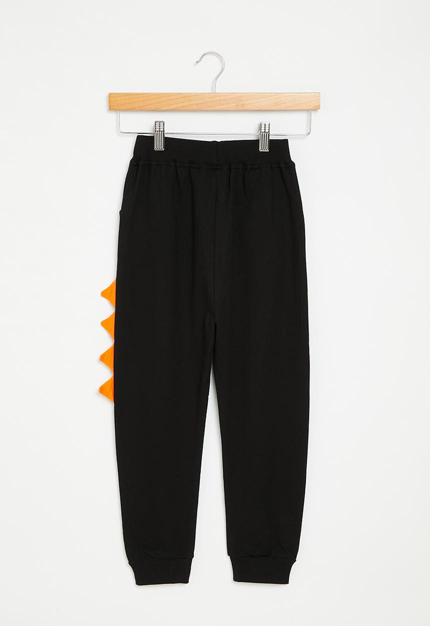Pop Candy - Dino sweatpants - black & orange
