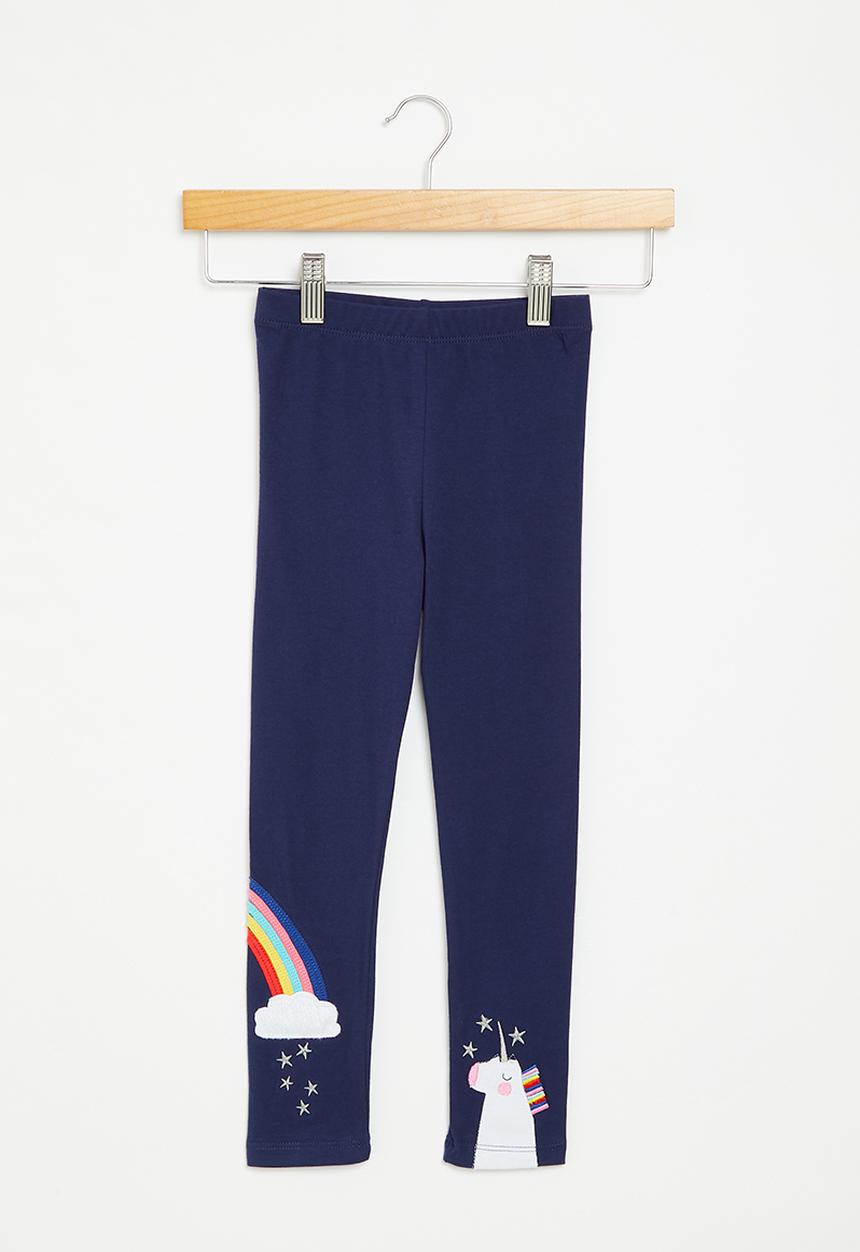 Pop Candy - Girls unicorn legging - navy