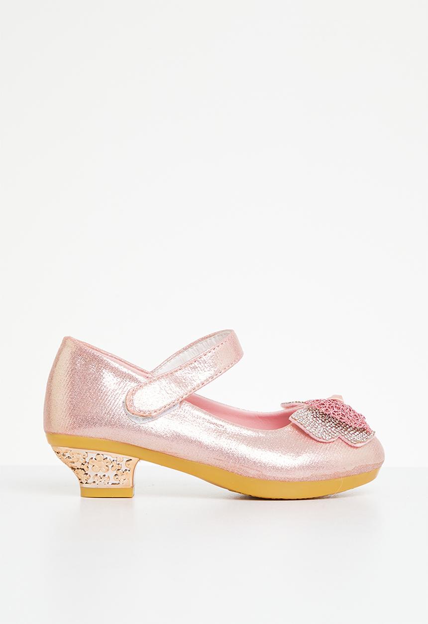 Pop Candy - Girls kitten heel with bow - pink