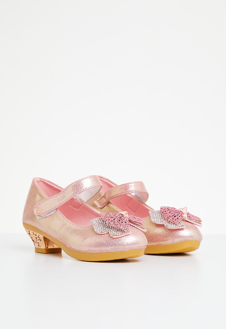 Pop Candy - Girls kitten heel with bow - pink