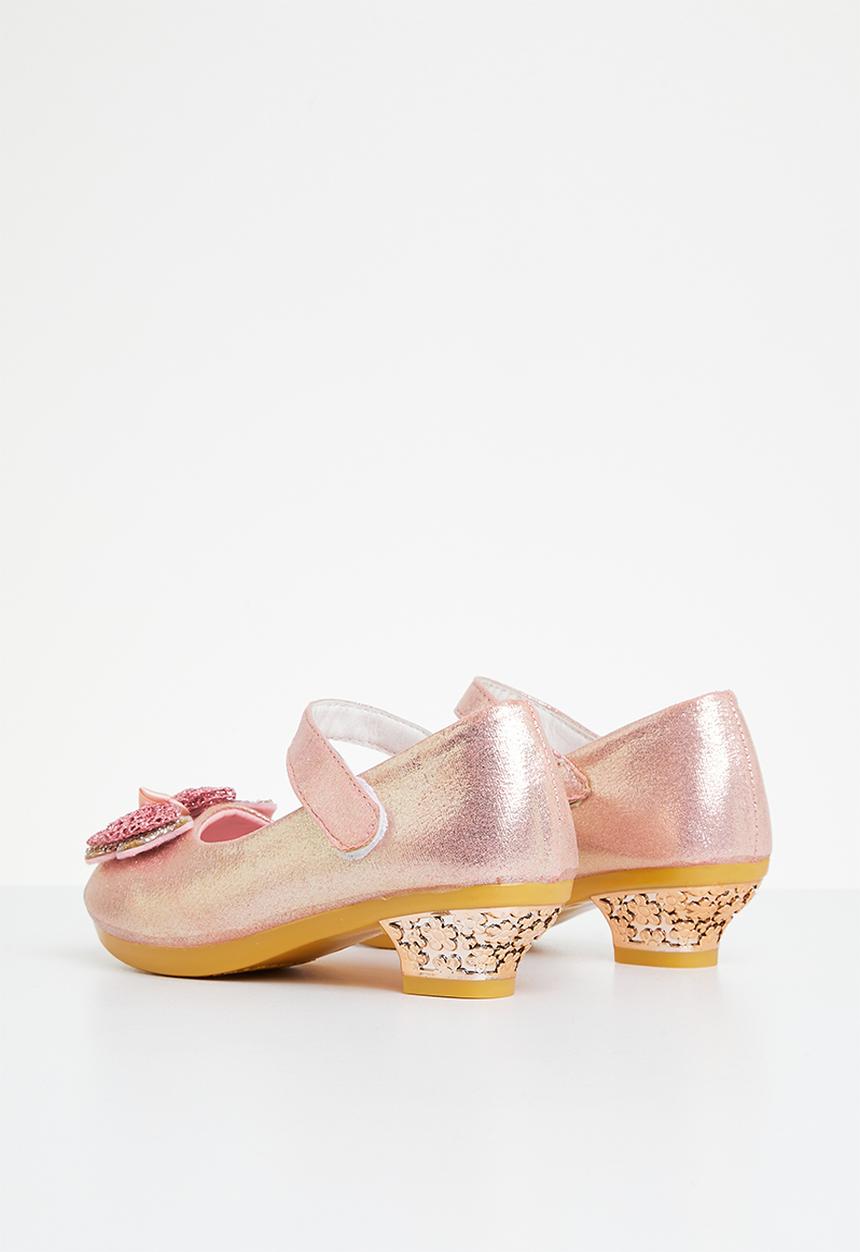 Pop Candy - Girls kitten heel with bow - pink