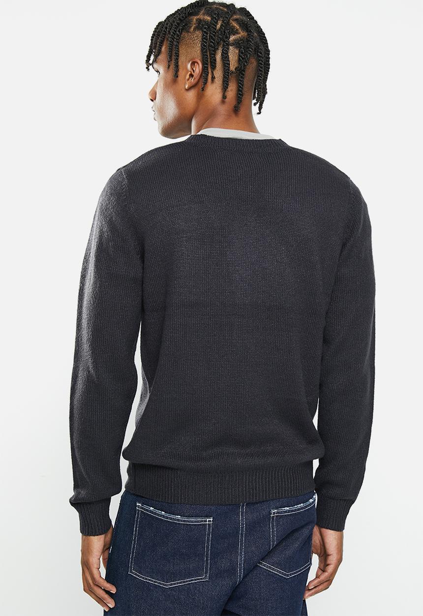 Brave Soul - Septimus knitwear - midnight navy