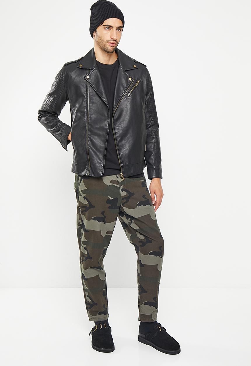Only & Sons - Onsdew tap camo canwas pants - olive