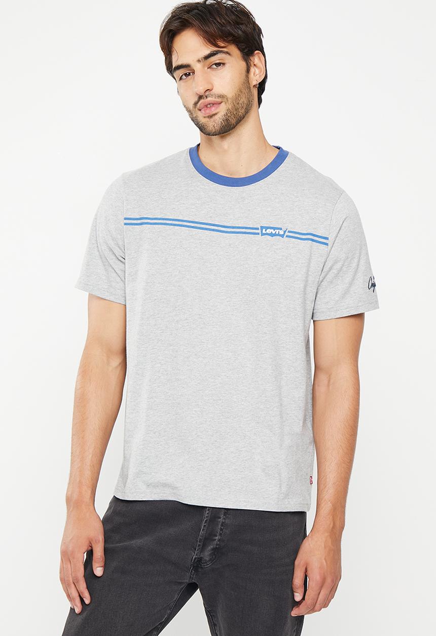 Levi’s® - Short sleeve relaxed fit tee bw stripe mhg graphic - grey 