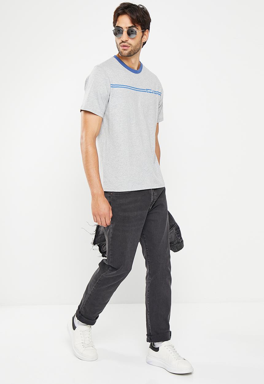 Levi’s® - Short sleeve relaxed fit tee bw stripe mhg graphic - grey 