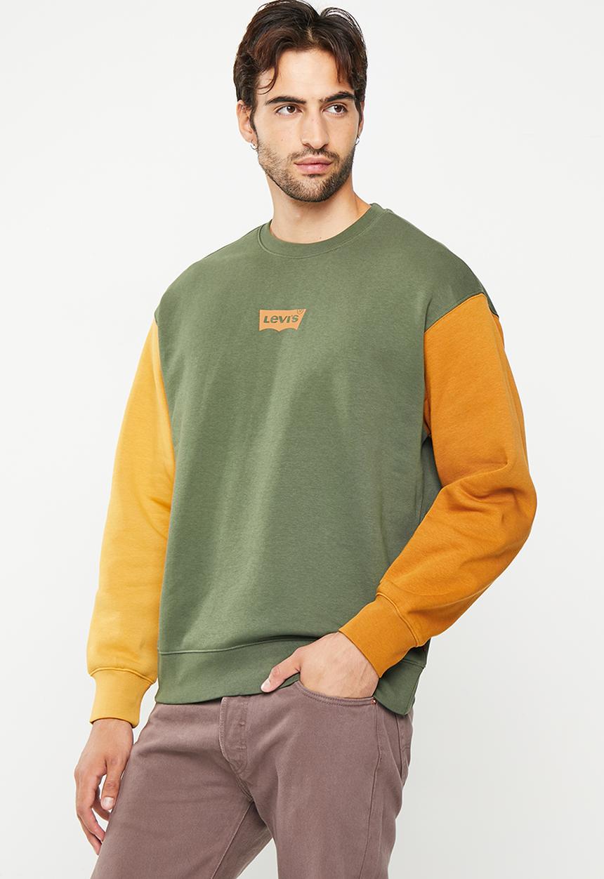 Levi’s® - Relaxed graphic crew color block bw crew - khaki & mustard 