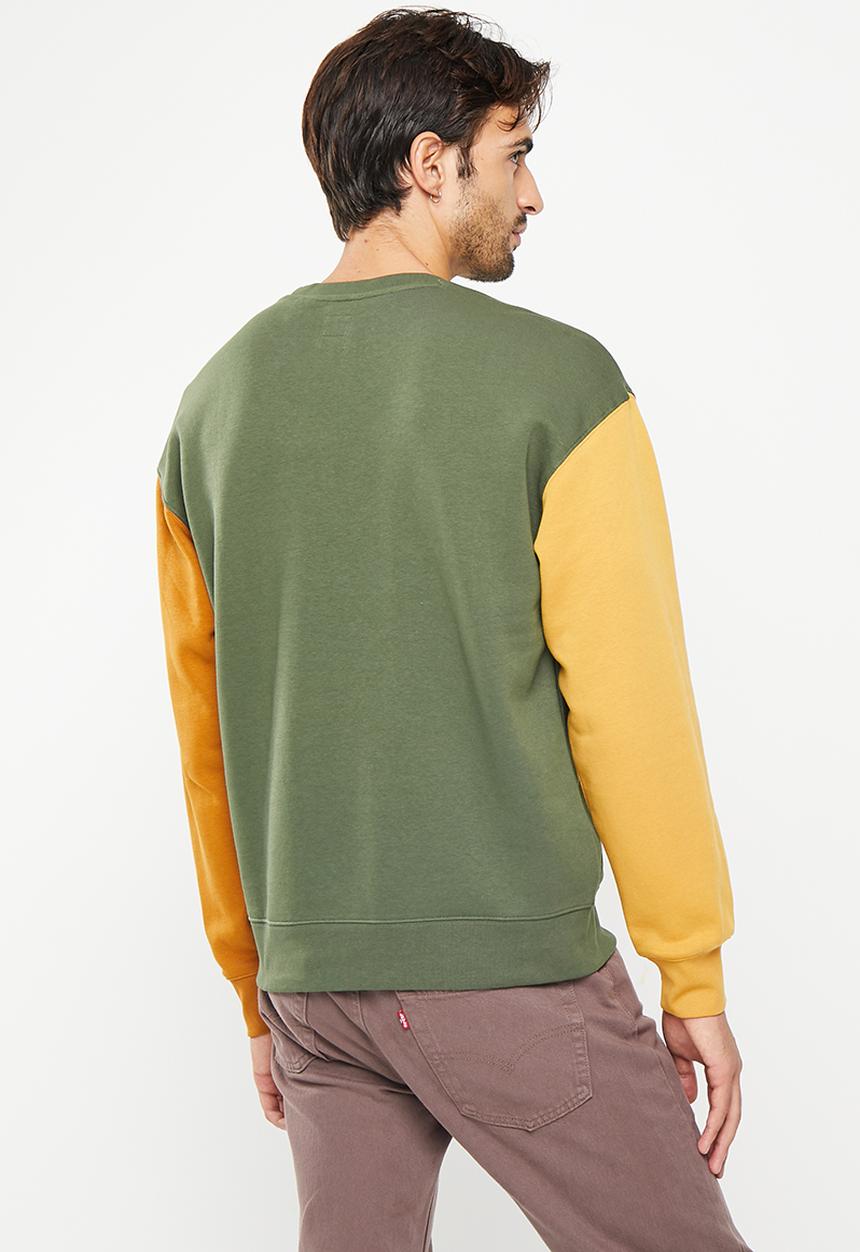 Levi’s® - Relaxed graphic crew color block bw crew - khaki & mustard 