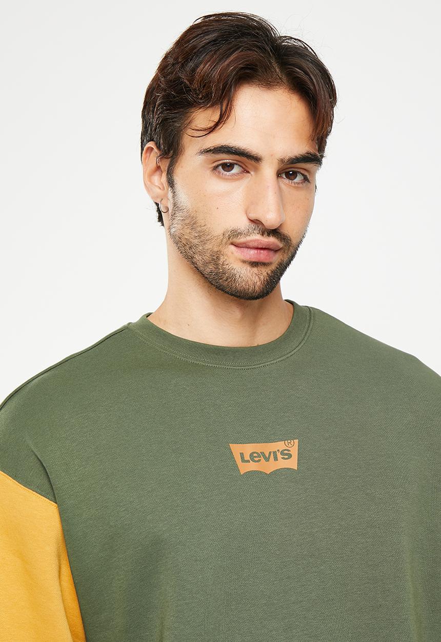 Levi’s® - Relaxed graphic crew color block bw crew - khaki & mustard 