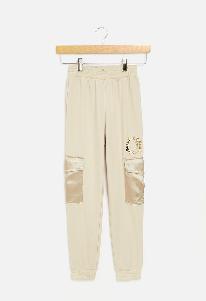 SISSY BOY - Alpha and omega: track pants  - stone