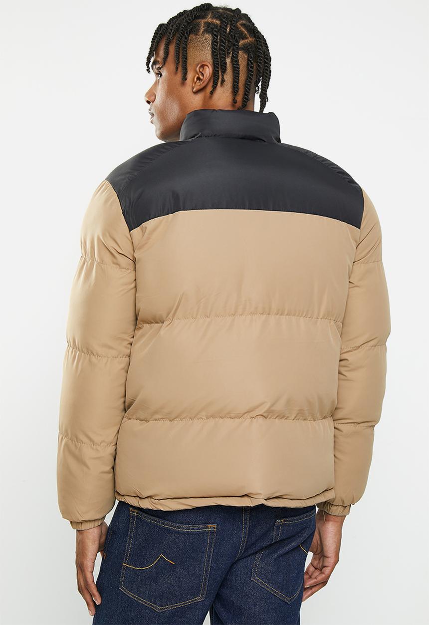 Brave Soul - Davisblocks jacket - black & stone