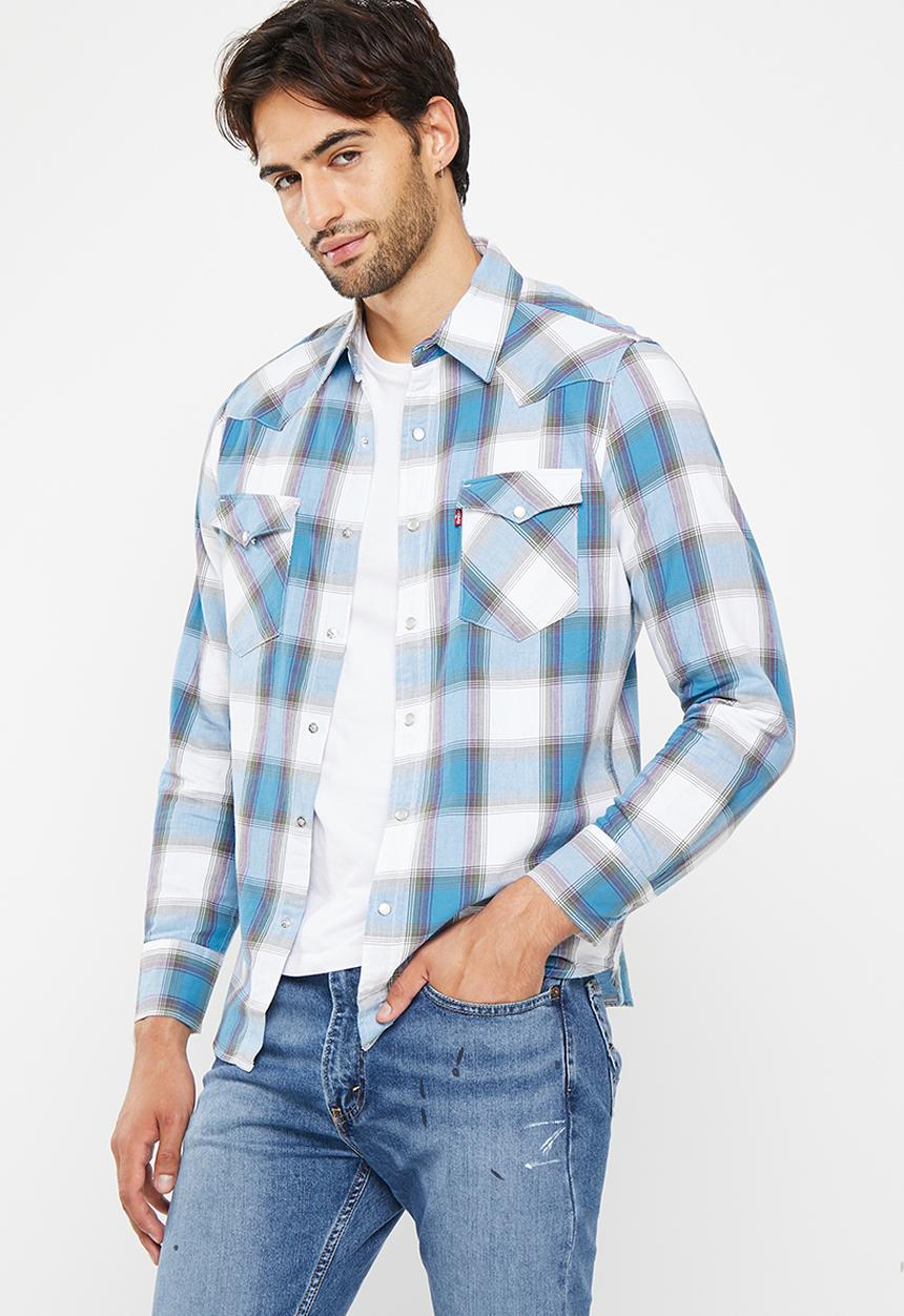 Levi’s® - Classic western standard van plaid sea - blue & white 