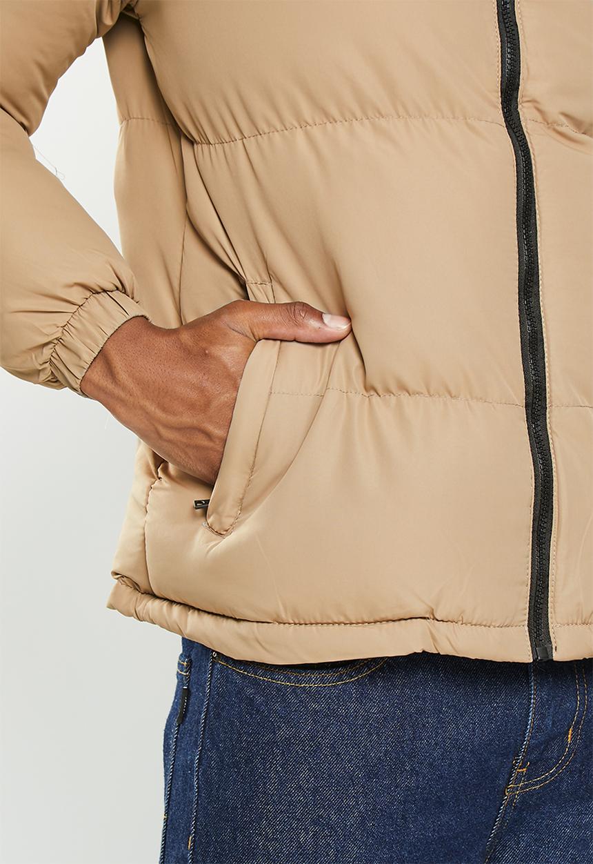 Brave Soul - Davisblocks jacket - black & stone