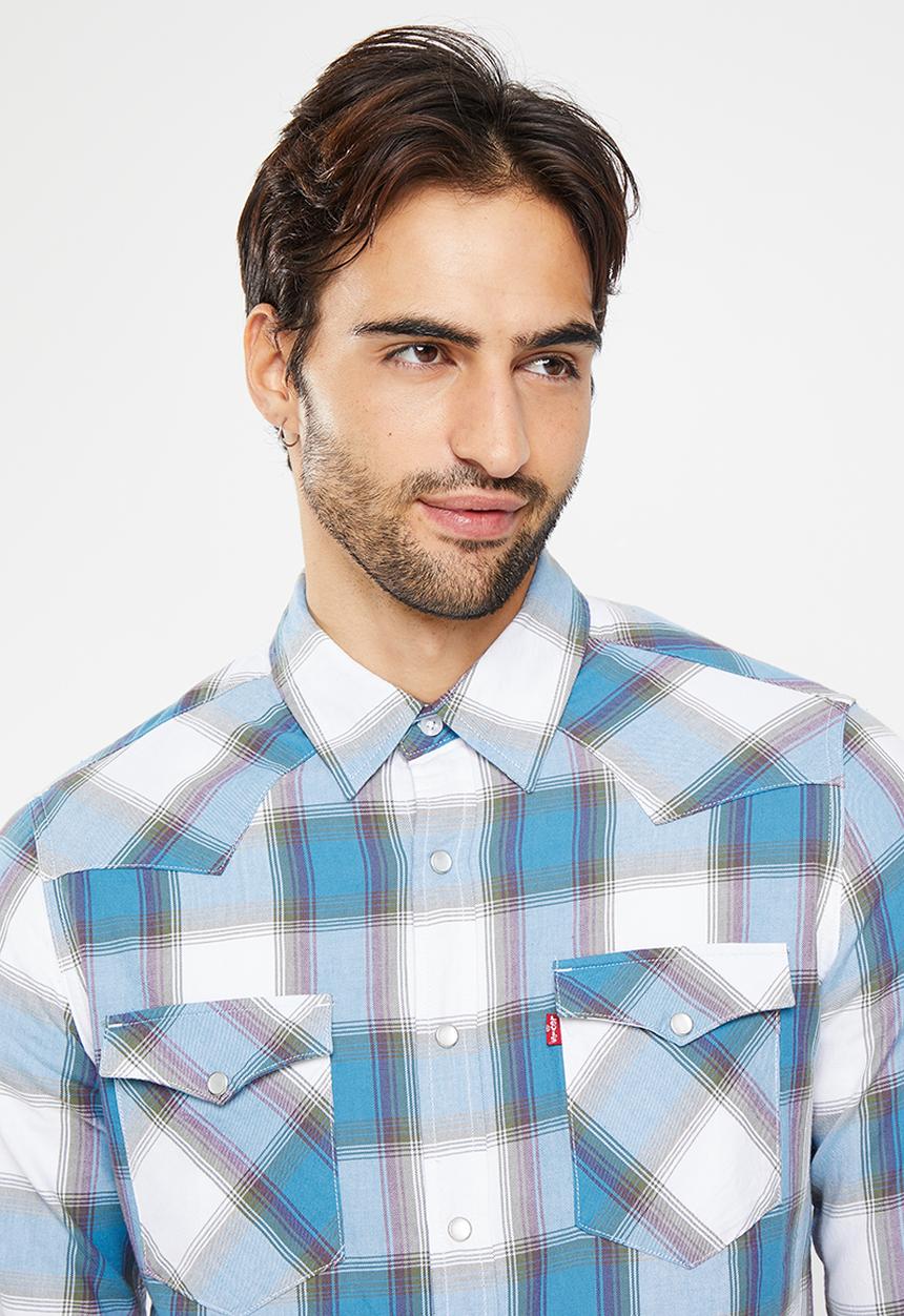 Levi’s® - Classic western standard van plaid sea - blue & white 