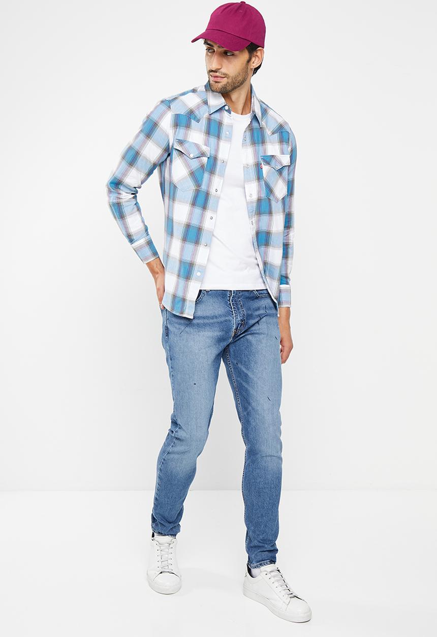 Levi’s® - Classic western standard van plaid sea - blue & white 