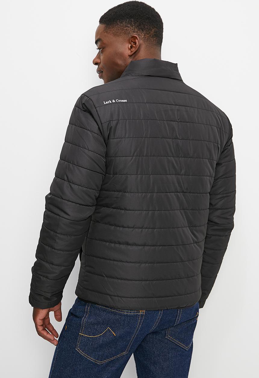 Lark & Crosse - Ascend funnel neck lightweight  puffer jacket - black