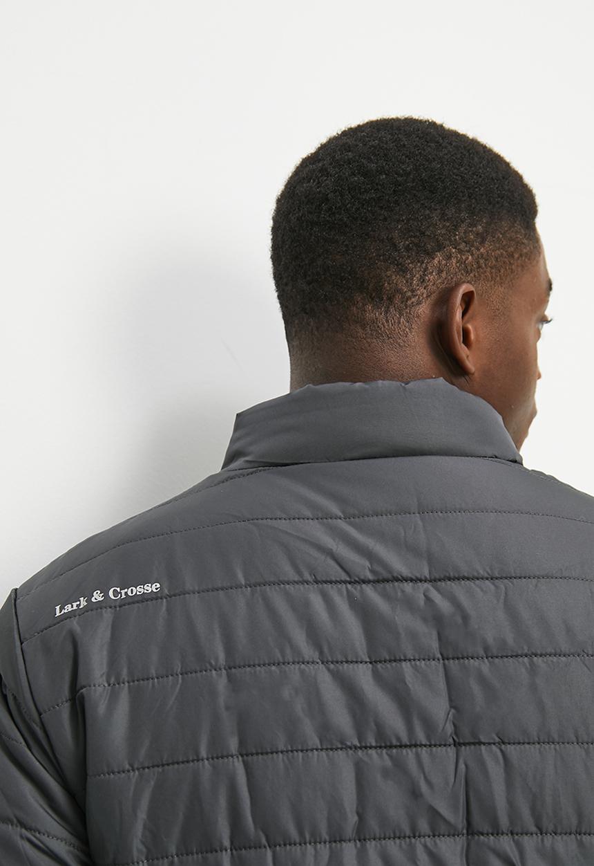 Lark & Crosse - Ascend funnel neck lightweight  puffer jacket - charcoal