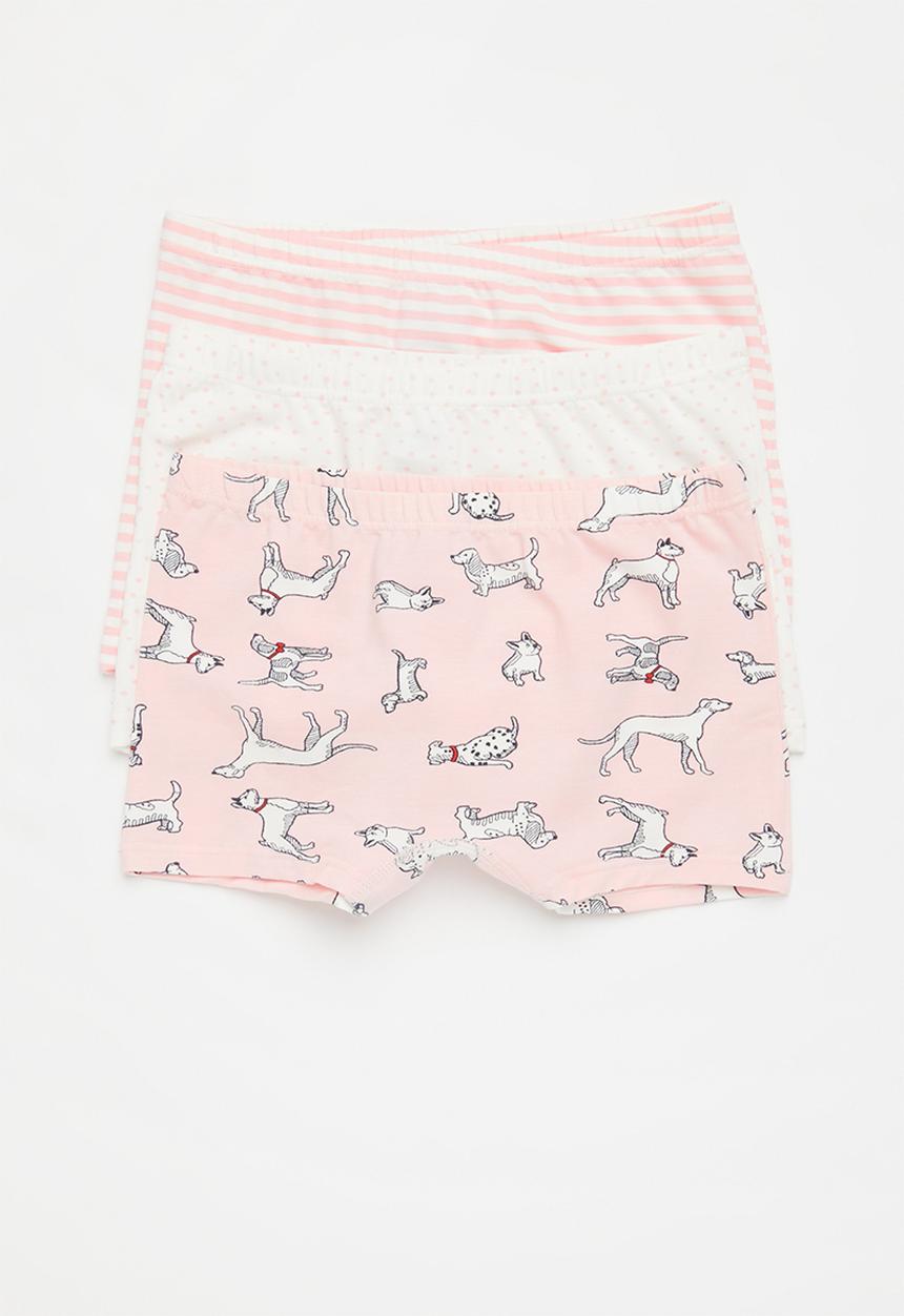 Pop Candy - 3 Pack briefs - pink & white