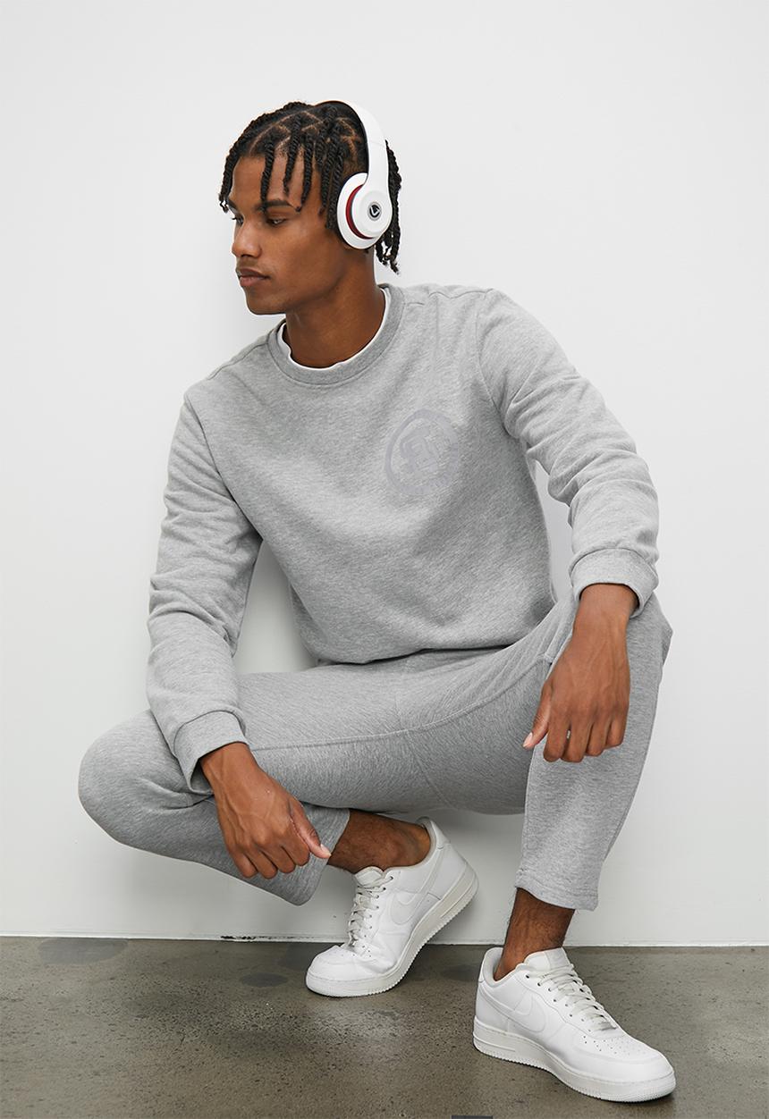 STYLE REPUBLIC - Tapered sweatpant - grey melange