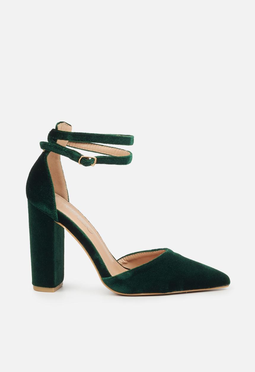 Miss Black - Criss 5 court heel - green