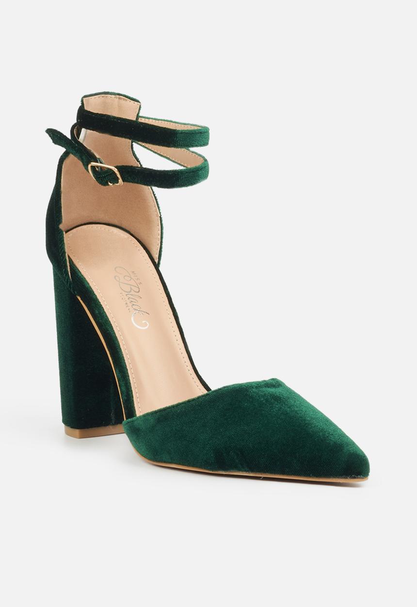 Miss Black - Criss 5 court heel - green
