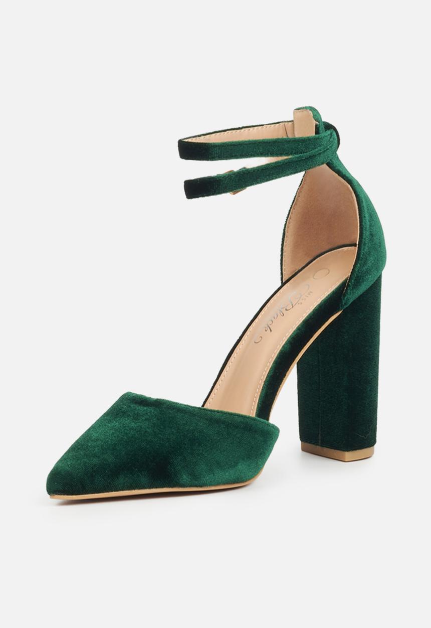 Miss Black - Criss 5 court heel - green