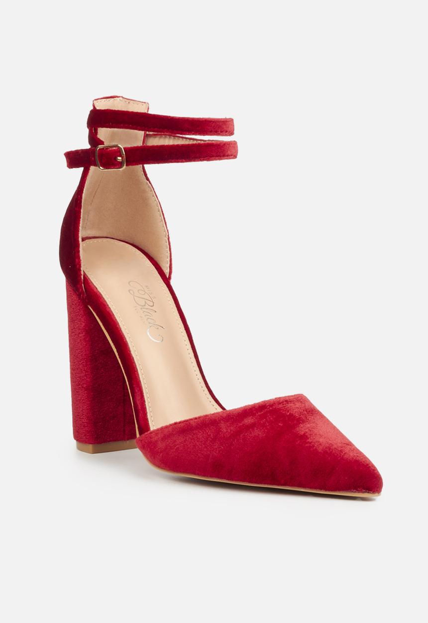 Miss Black - Criss 5 court heel - red