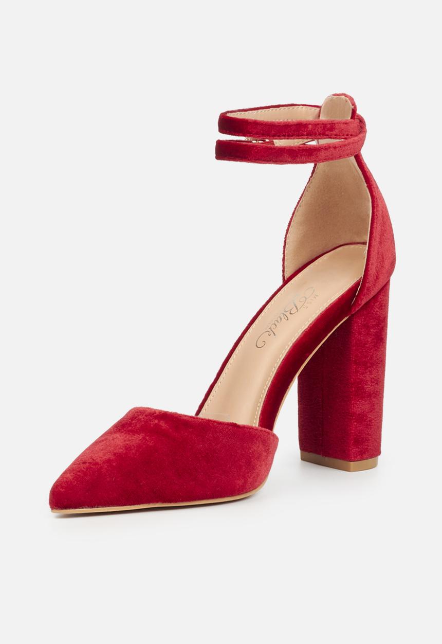 Miss Black - Criss 5 court heel - red