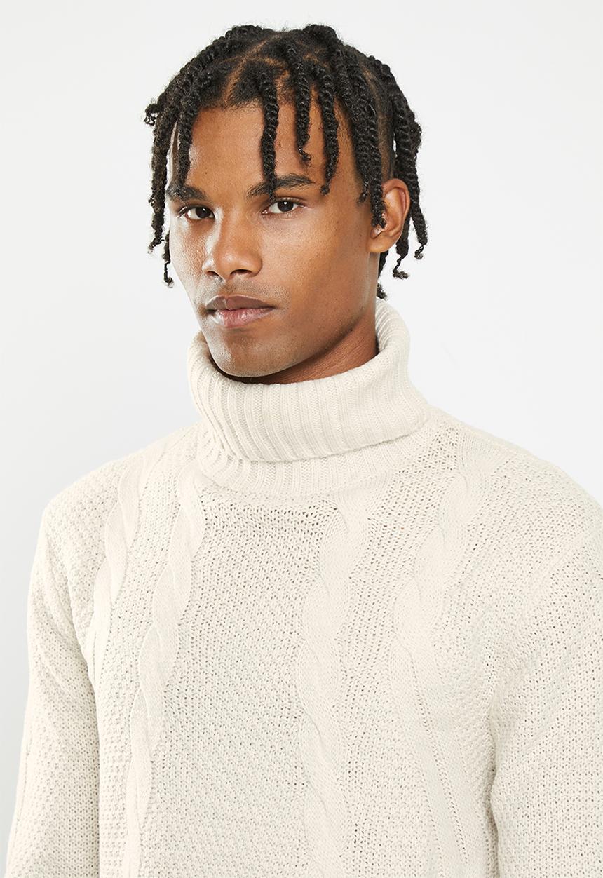 Brave Soul - Hyder knitwear - putty