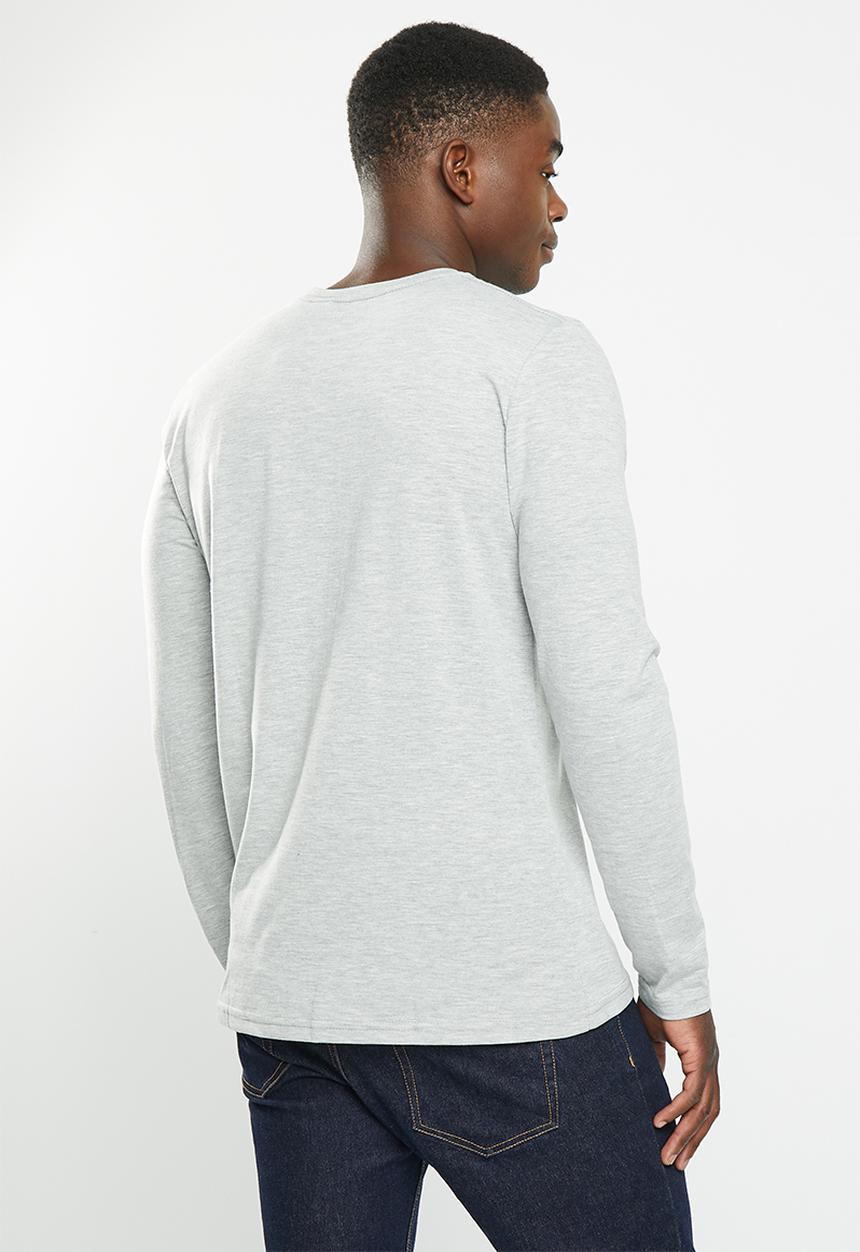Original Penguin - Embroidered logo ls tee - rain heather
